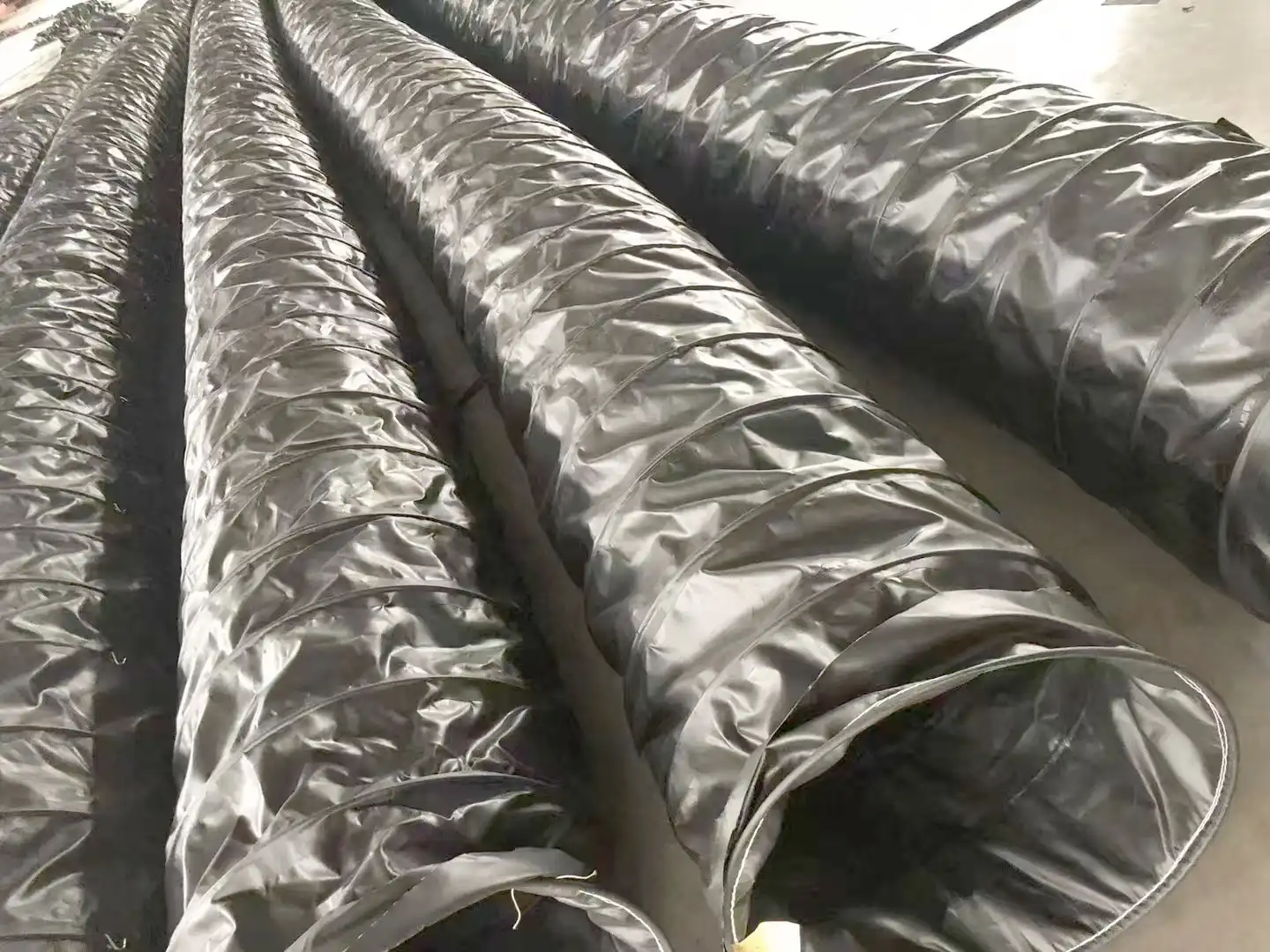 PVC coated fabric ventilation duct used in underground mining ventilation system